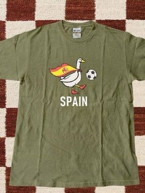 Gildan Olive Green Spain Duck Graphic Tee